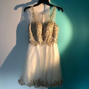 Fancy White & Gold Dress